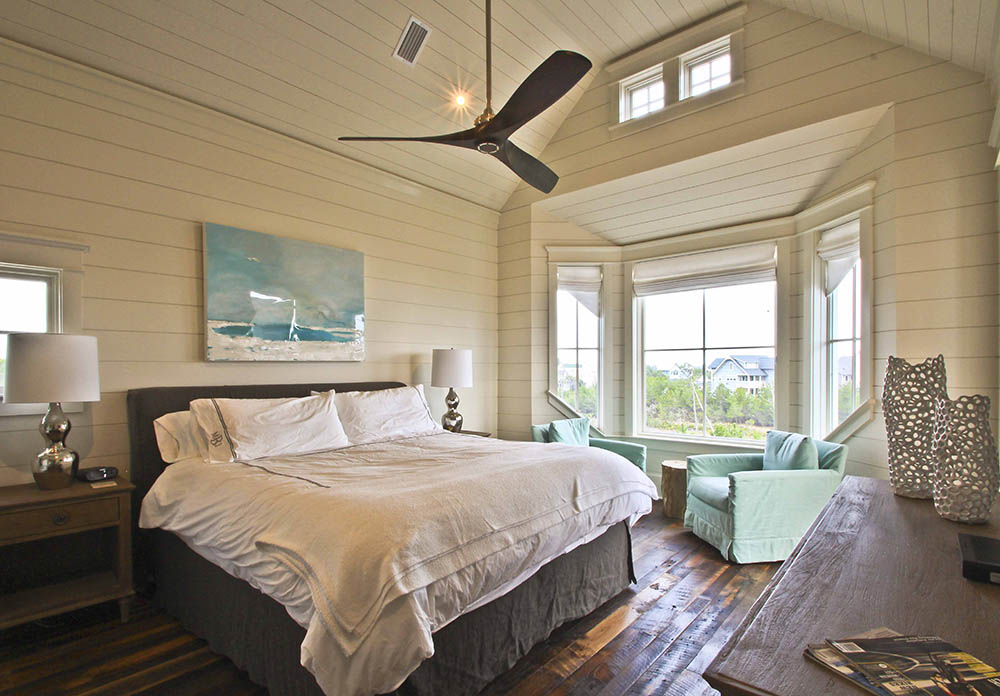 Residential House Architecture interior design bedroom in Watersound Florida Panhandle